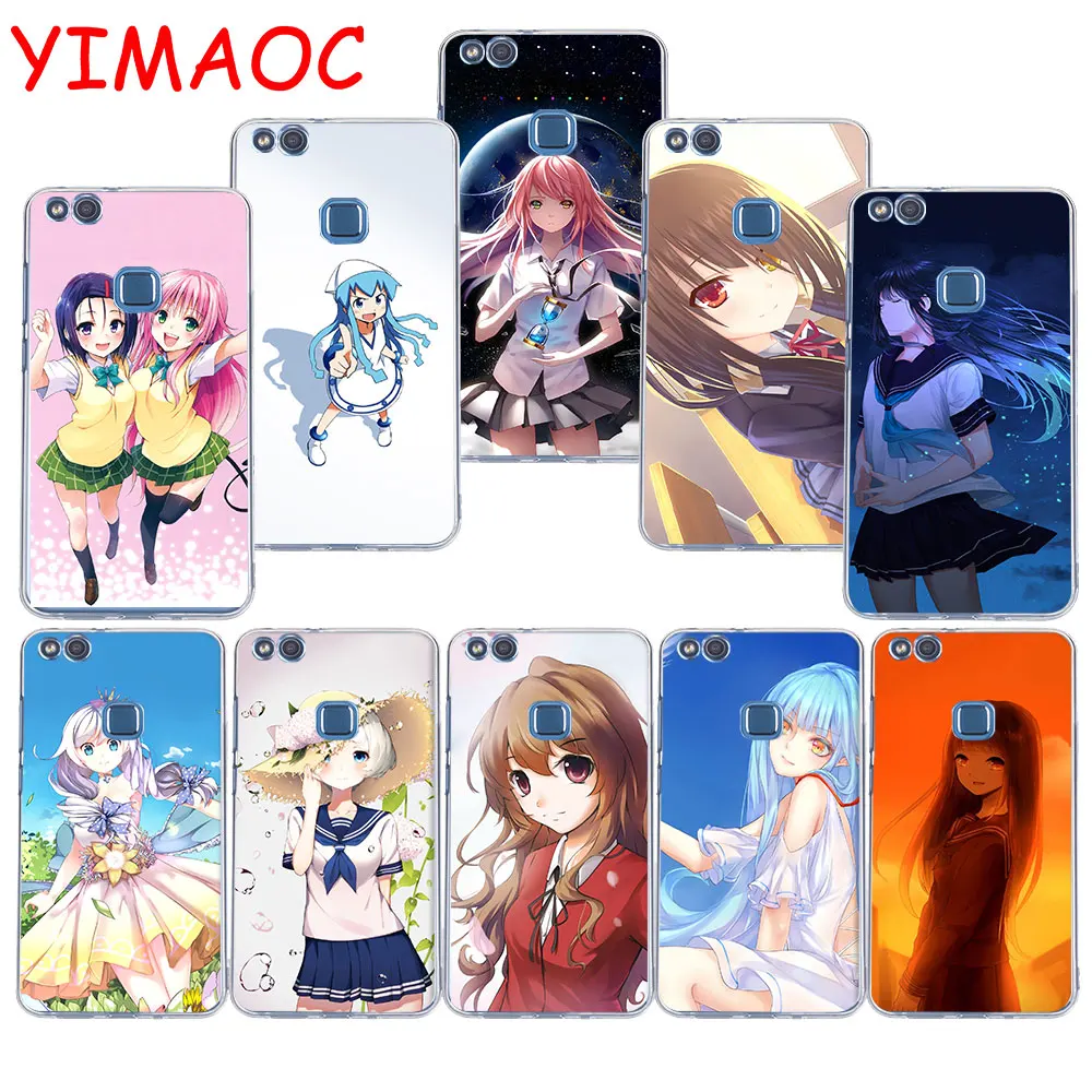

YIMAOC 280z Uniform beauty girl Soft TPU Case for Huawei P20 Pro P10 P9 P8 Lite P Smart Mate 10 lite 20 pro