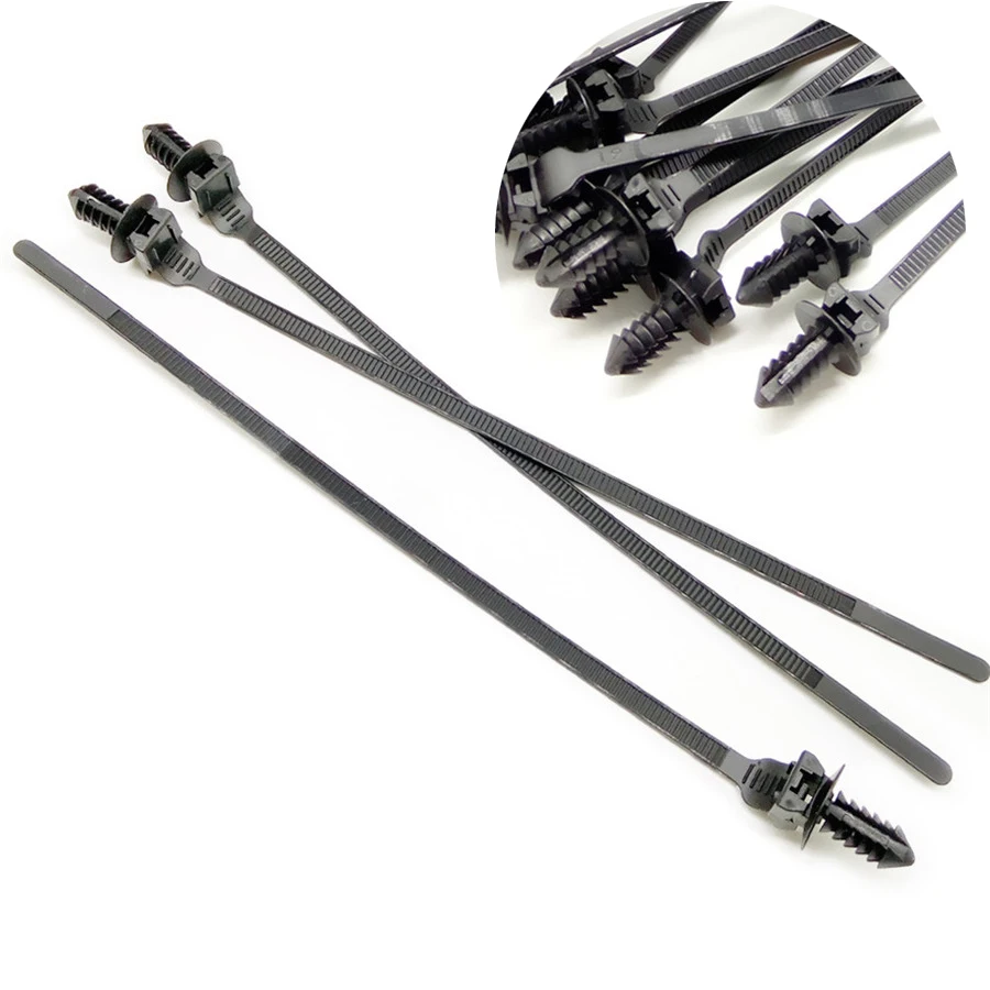 

50Pcs Releasable Nylon Tie Wrap Cable Car Mount Wire Clips Fasten