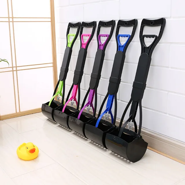 Pet Pooper Scooper Long Handle Jaw Poop Scoop Clean Pick Up Animal Waste Dog Puppy Cat Waste Picker Cleaning Tools
