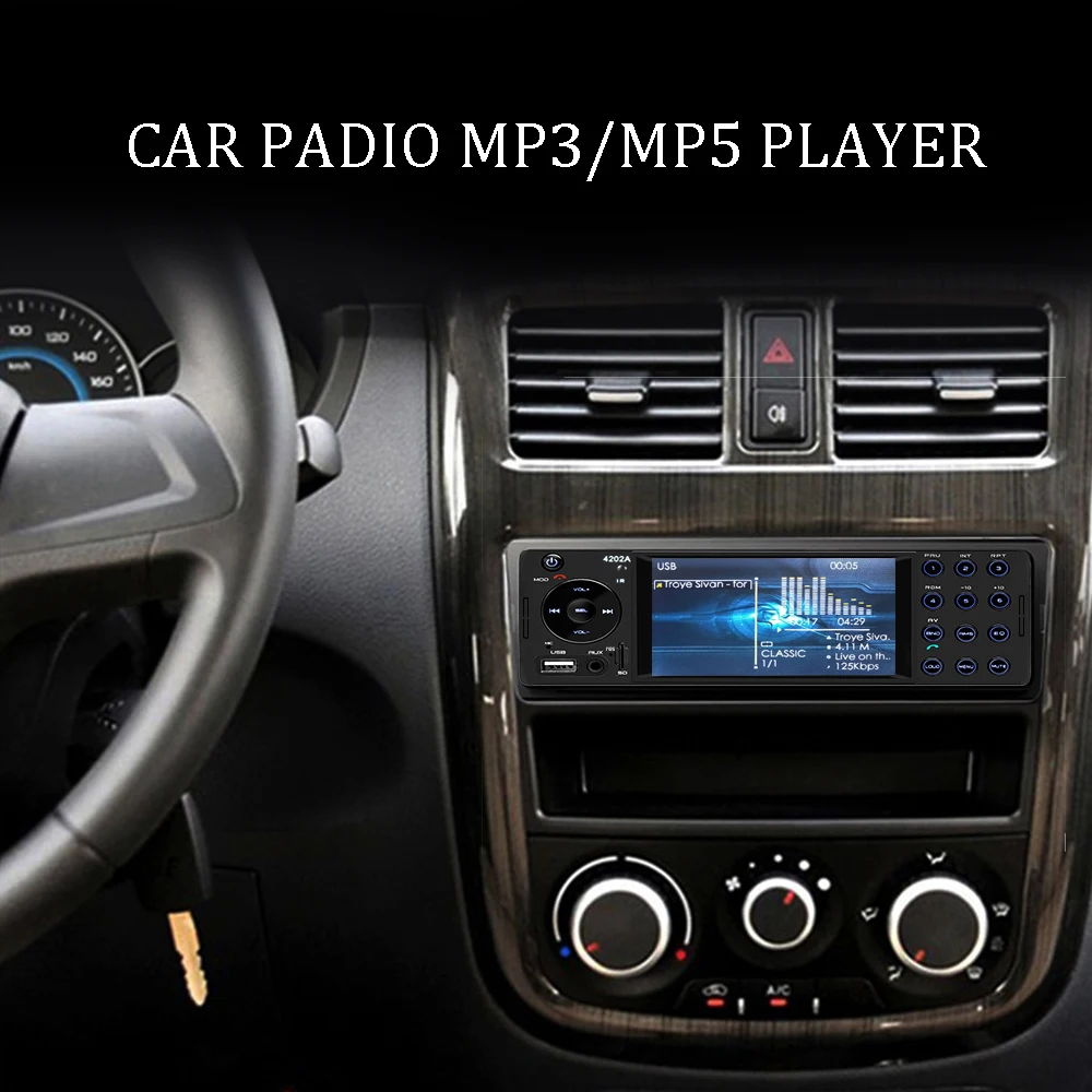 AMPrime 1din автомобильное радио Авторадио аудио видео MP5 USB Aux FM приемник Bluetooth Handsfree 4 ''In-dash автомобильный MP3 мультимедийный плеер