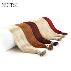 Neitsi Straight Micro Beads None Remy Nano Ring Links Human Hair Extensions 16