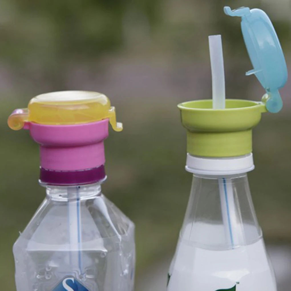 Silicone Bottle Top Spout With Straw Hole Silicone Anti Overflow And Leak  Proof Children Mineral Water