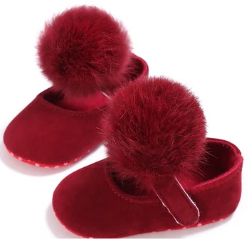 

Infant Baby Tassel Hairball Shoes Preakers Boy Girl Toddler Moccasin Anti-slip Shoes