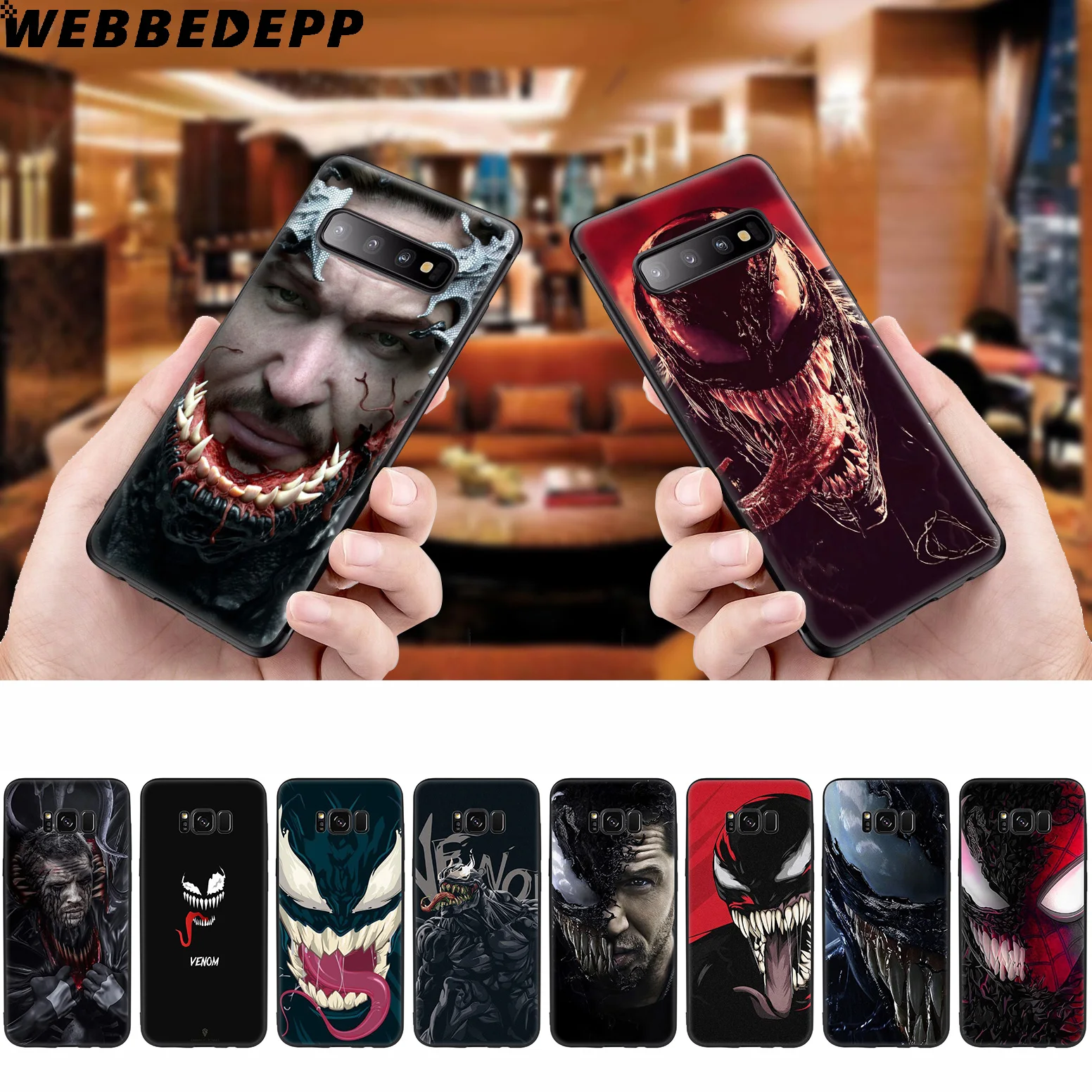 Мягкий чехол WEBBEDEPP Mavel Venom для Samsung Galaxy S10 S10e S9 S8 Plus S7 S6 Edge &amp J6 2018 Note 10 9 8 |