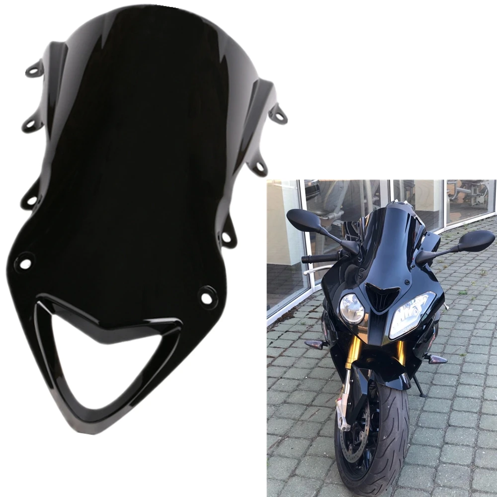 

Motorocycle Wind Deflectors Windshield Double Bubble for BMW S1000RR S1000 RR 09-14 2009 2010 2011 2012 2013 2014 Clear Black