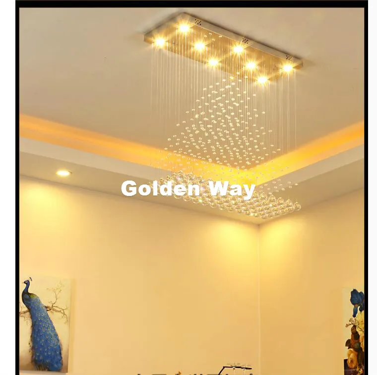 

Free Shipping L60cm W20cm LED Crystal Ceiling Lights Living Room lustres de cristal Decoration Modern Home Lighting Indoor Lamp