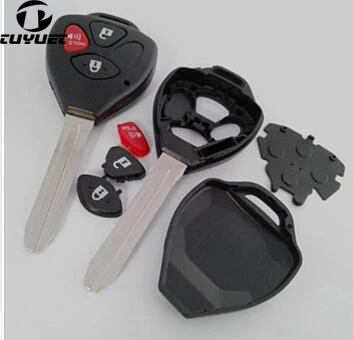 Сменный Футляр для ключей для Тойота Камри Remote дистанционный ключ оболочки разворот полоса красная кнопка 20 шт./партия