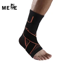 Бренд Mege 1 шт. эластичная поддержка лодыжки защита Ноги Спорт Баскетбол бег дышащий под давлением бинт