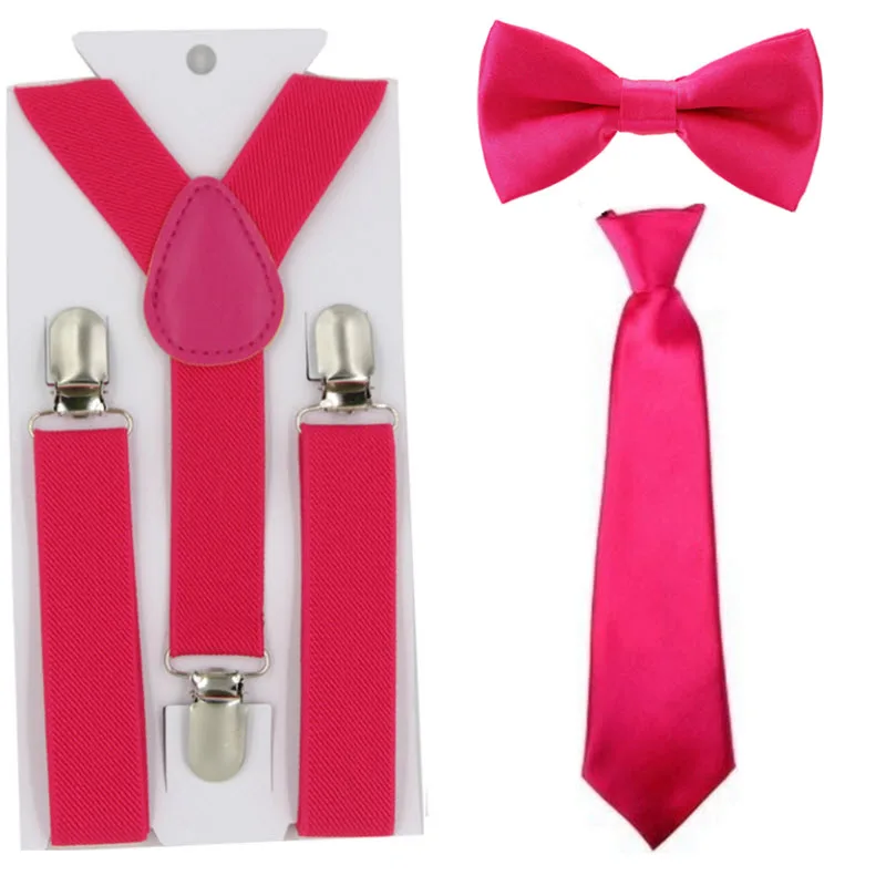 Детские подтяжки из 3 предметов, галстук-бабочка, комплект галстуков с регулируемыми Y-Back подтяжками, бабочка с бантом для свадьбы, галстуки для детей на подтяжках