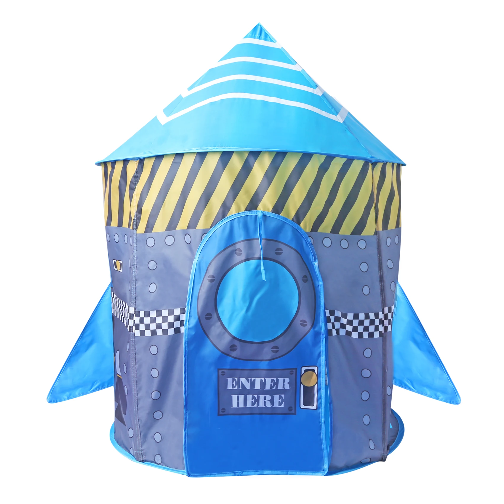 

41 Inch Large Rocket Ship Play Tent Toy Child Indoor Outdoor Garden Play House Foldable Pop Up Astronaut Space Tent for Kids