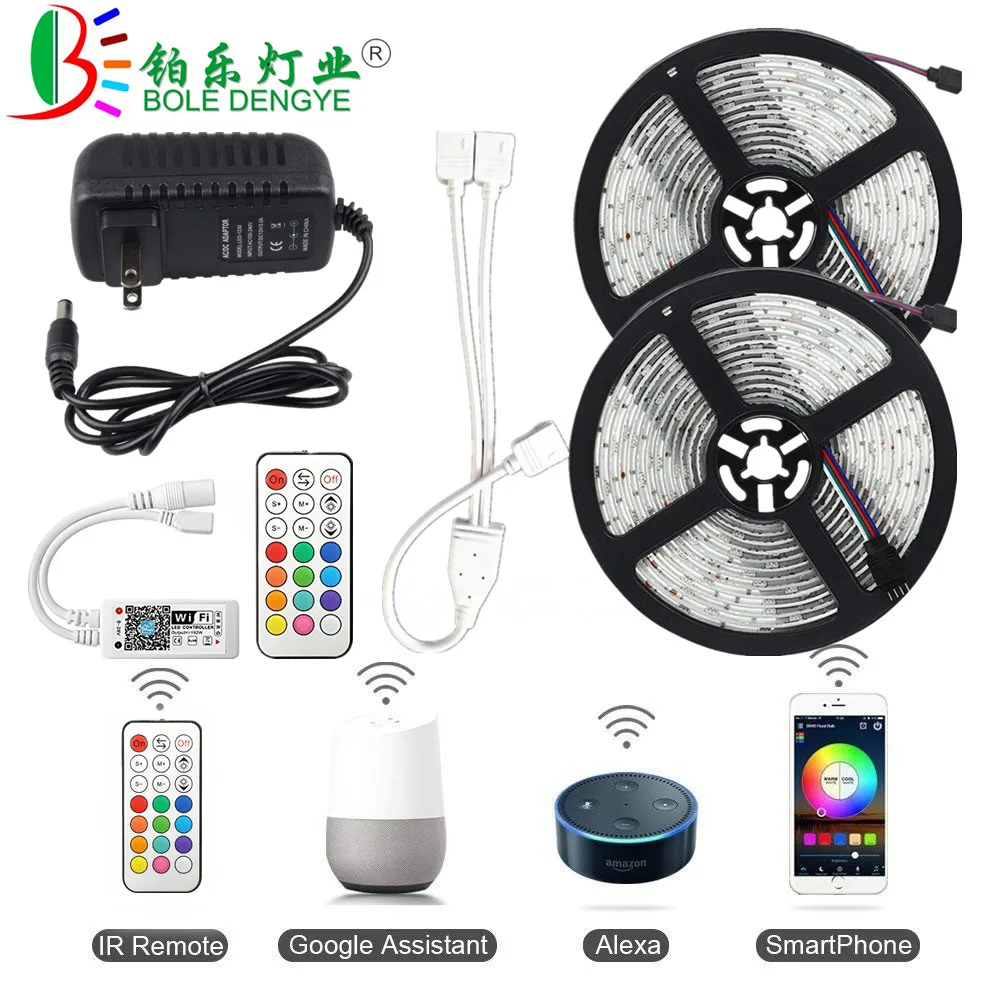 5050 Wi Fi Светодиодная лента 12 В 150 светодиодный Водонепроницаемая RGB ная 5 м 10 15 SMD