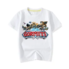 Детские футболки Gormiti летние футболки с короткими рукавами для маленьких мальчиков и девочек ростом от 90 до 160 см, детские футболки из хлопка, одежда JY027