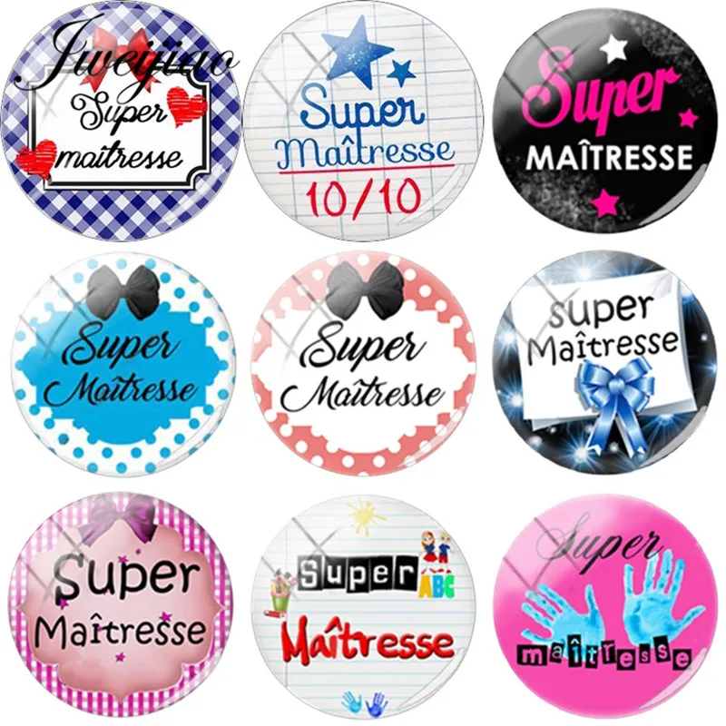Купол JWEIJIAO из стекла с надписью Super Maitresse ожерелье кулоном кабошоном подвеска