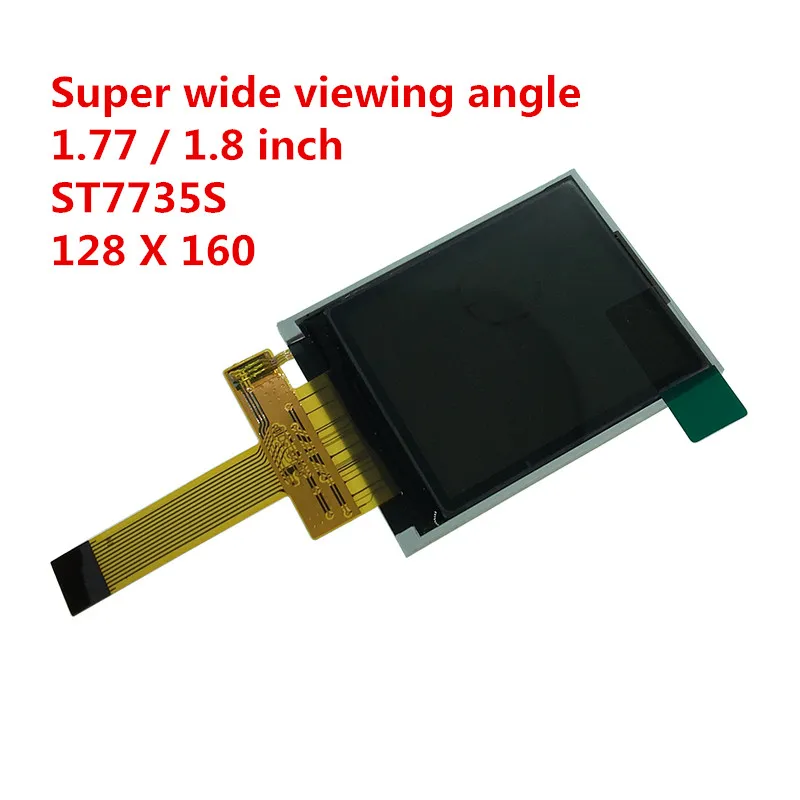 

1.8inch 128160 LCD display screen panel TFT colorful ST7735S SPI 4 wire Serial 14 Pin Plug-in wide visual 0.5mm connector