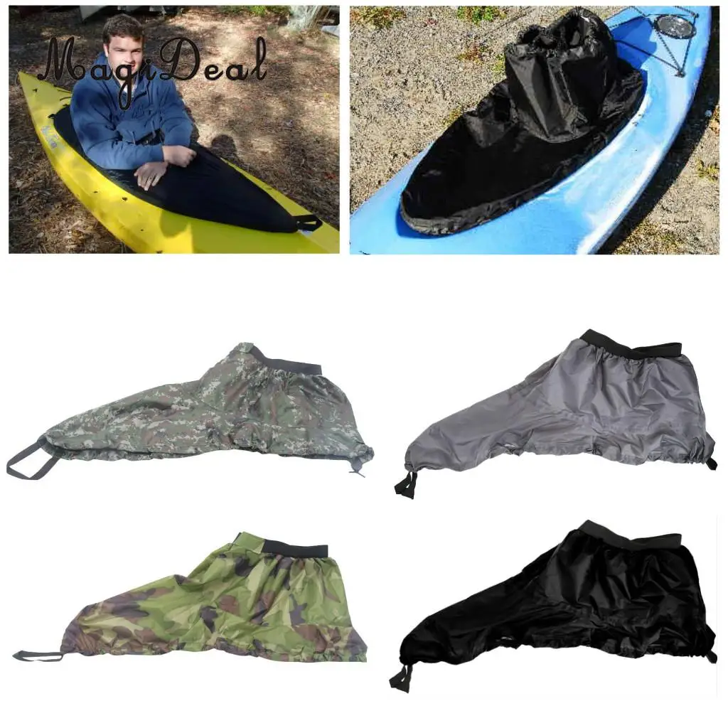 MagiDeal Top Quality Universal Adjustable Sport Waterproof Nylon Kayak Spray Skirt Deck Sprayskirt Cover for Most Kayaks 3 Color