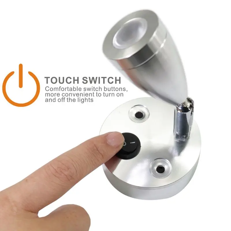 

12V Warm LED Caravan Light Camper Interior Light Reading Switch Camper Van Caravan Boat Interior Light