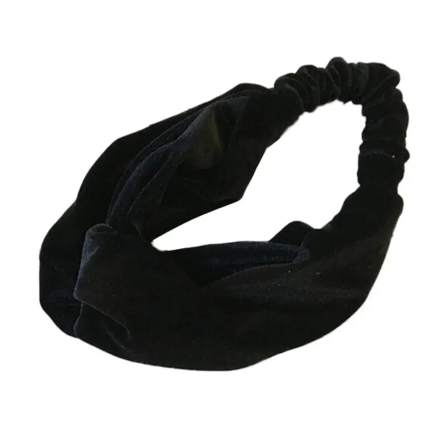 

New Fashion Women Princess hair accessories Women velvet headb Twist Headband Hair Band Turban Elastic Headband Bandage Hairband