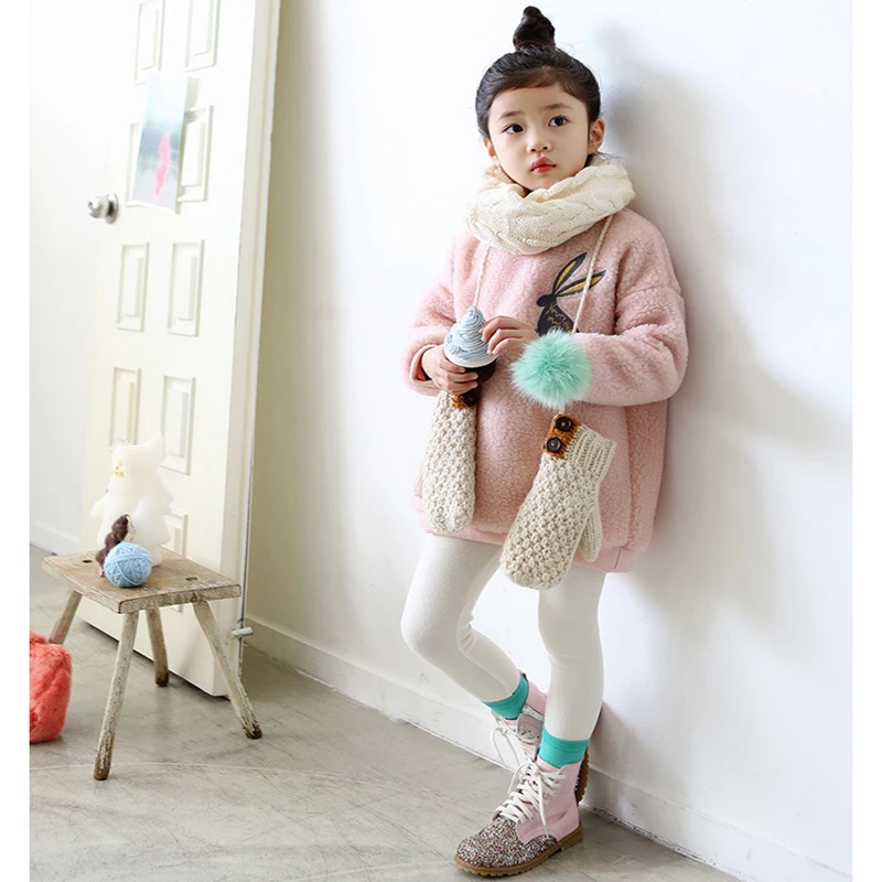 Baby Girl Coat Cartoon Rabbit Plush Girl Hoodies Long Sleeve moletom