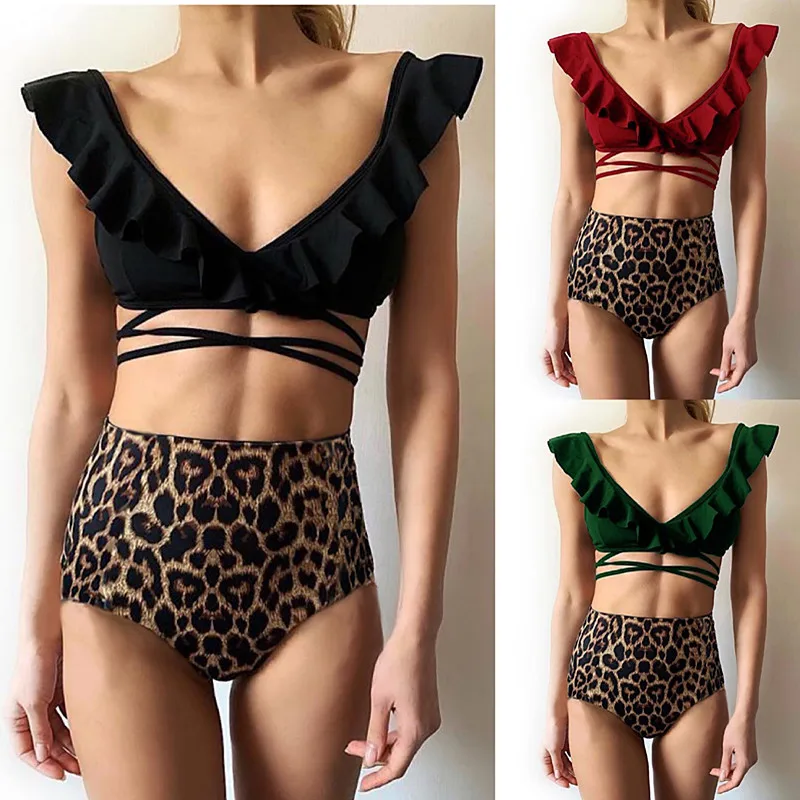 

Solid Color brazilian bikini Swimsuit Women bathing costume Sexy ladies High waist Bikini Swimwear Neon Bikini Set 2019 swimwear