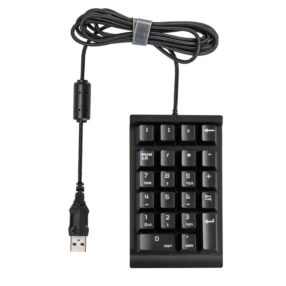 

22 Keys USB Wired Numeric Keyboard Keypad Adapter For Laptop PC match the number pad to your keyboards A30