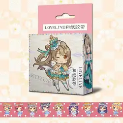 Шт. 1 шт. Kawaii 1,5 см * м 5 м аниме Love Live Васи клейкие ленты клей клейкие ленты DIY стикер для скрапбукинга Label маскирования клейкие ленты