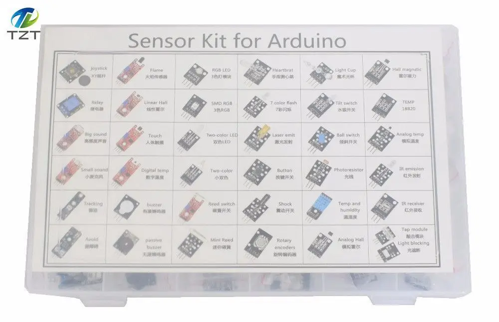 37 в 1 комплекты датчиков для ARDUINO высокого качества для Arduino стартеров(работает с официальным для Arduino плат) с коробкой