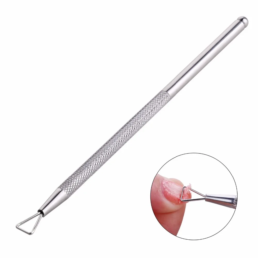 

Makartt Removal Cuticle Pusher Stainless Steel Triangle Stick Rods for UV Gel Polish Manicure Cleaner Nail Tools F0697