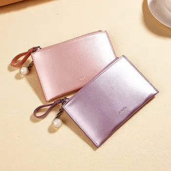 

2019 New Fashion Women Wallet Small Coin Purse Lovely Girls PU Leather Pocket Portable Pouch Kids Solid Money Bag Card Holder