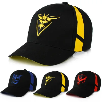 

Anime Pokemon Go 3 Large Camp Logo Gloss Baseball Cap Cosplay Prop Summer Adjustable Unisex Baseball cap hip hop cap accessories