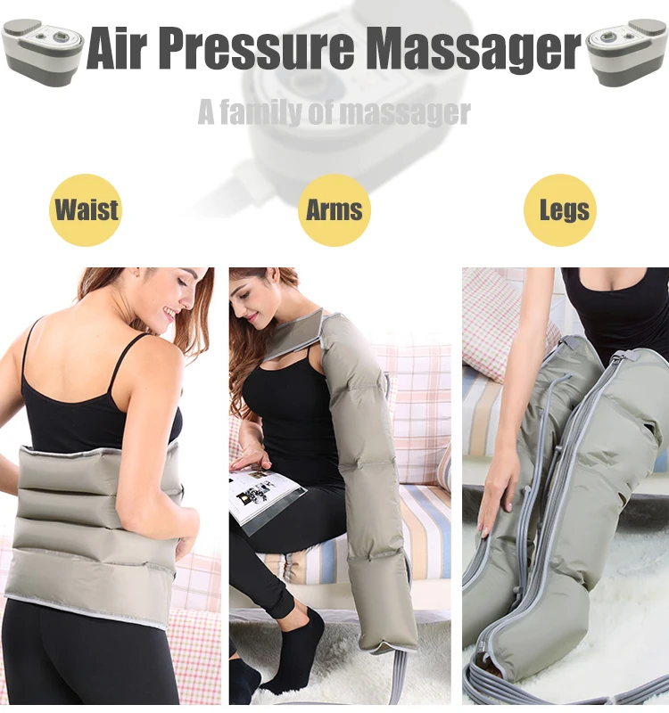 Air Wave Pressure Massager Continuous Compression Circulator Leg Arm Waist Leg Massageing Machine Muscles Relaxed Recovery Devic (13)