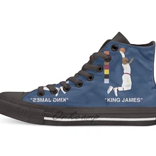 Lebron James Повседневная Высокая холщовая обувь кеды для Прямая