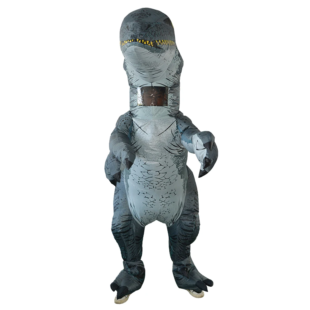 Prettyia Adult Inflatable T-rex Costume Dinosaur Halloween Suit Cosplay Fancy Costume for fancy dress costume party
