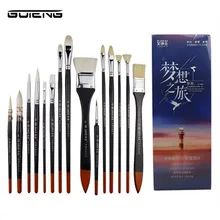 15 шт., тонкая ручная краска, ed, тонкая ручка с крючками, набор миниатюрных кистей для рисования, профессиональная кисть для Куницы, кисть для рисования, ручка для детализации