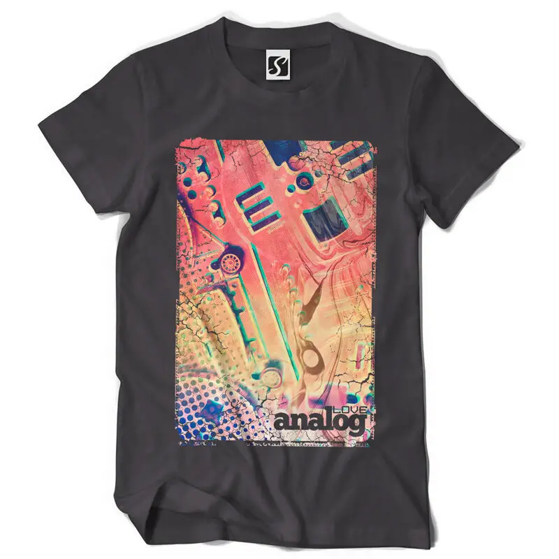 Эксклюзивная Мужская футболка-Любовь аналоговый дизайн (SB406) 2019 модный бренд 100% хлопок печатных Круглый вырез футболки дешевые оптовые