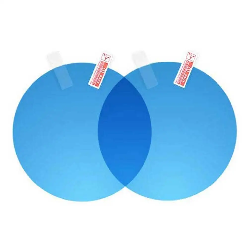 

2Pcs 8/10/14.5cm Car Rearview Mirror Rainproof Film Sticker Anti-fog Protective Rain Shield Mirror Waterproof Membrane Screen