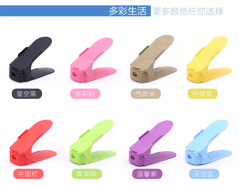 1 шт. корейский утолщение увеличение Регулируемый двойной слой Творческий стеллаж для хранения сортировки обуви пластик mx3041733