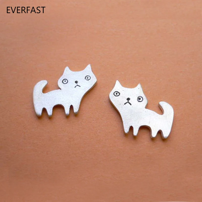 Everfast 1 пара милые серьги в виде кота забавные маленькие модные для женщин и мужчин