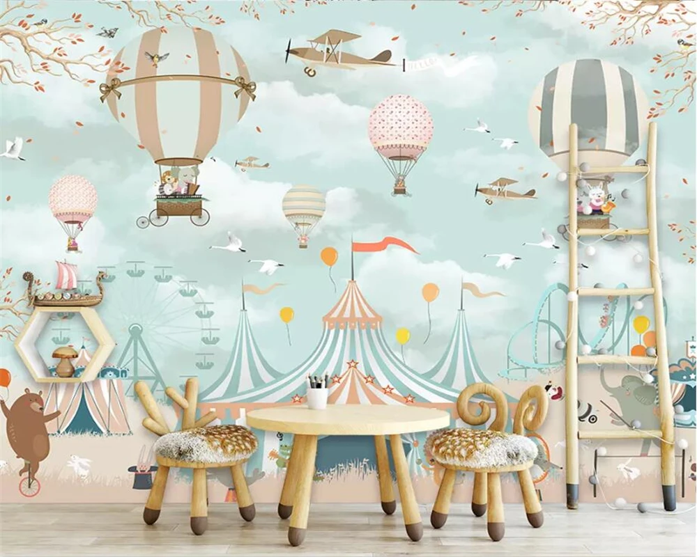 Beibehang пользовательские обои 3D Фреска Романтический мультфильм воздушный шар фон стены Детская комната украшения обои