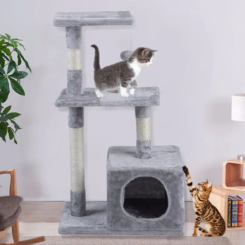 85CM Height Cat'S Tree Pets Scratching Posts Pets Furniture Scratchers Cat Play Jumping Toy for Cats Climbing Frame Cat Condos 85CM Height Cat'S Tree Pets Scratching Posts Pets Furniture Scratchers Cat Play Jumping Toy for Cats Climbing Frame Cat Condos