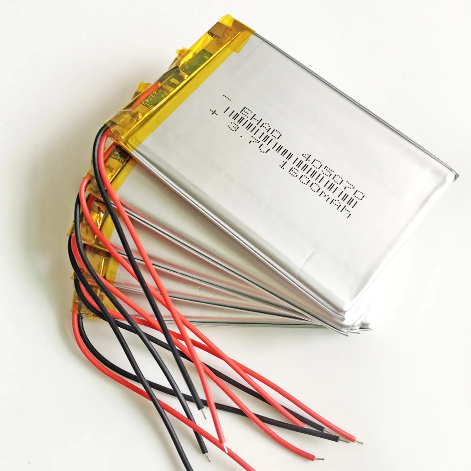10 x pcs 3 7v 1600mah lithium polymer li ion lipo rechargeable battery