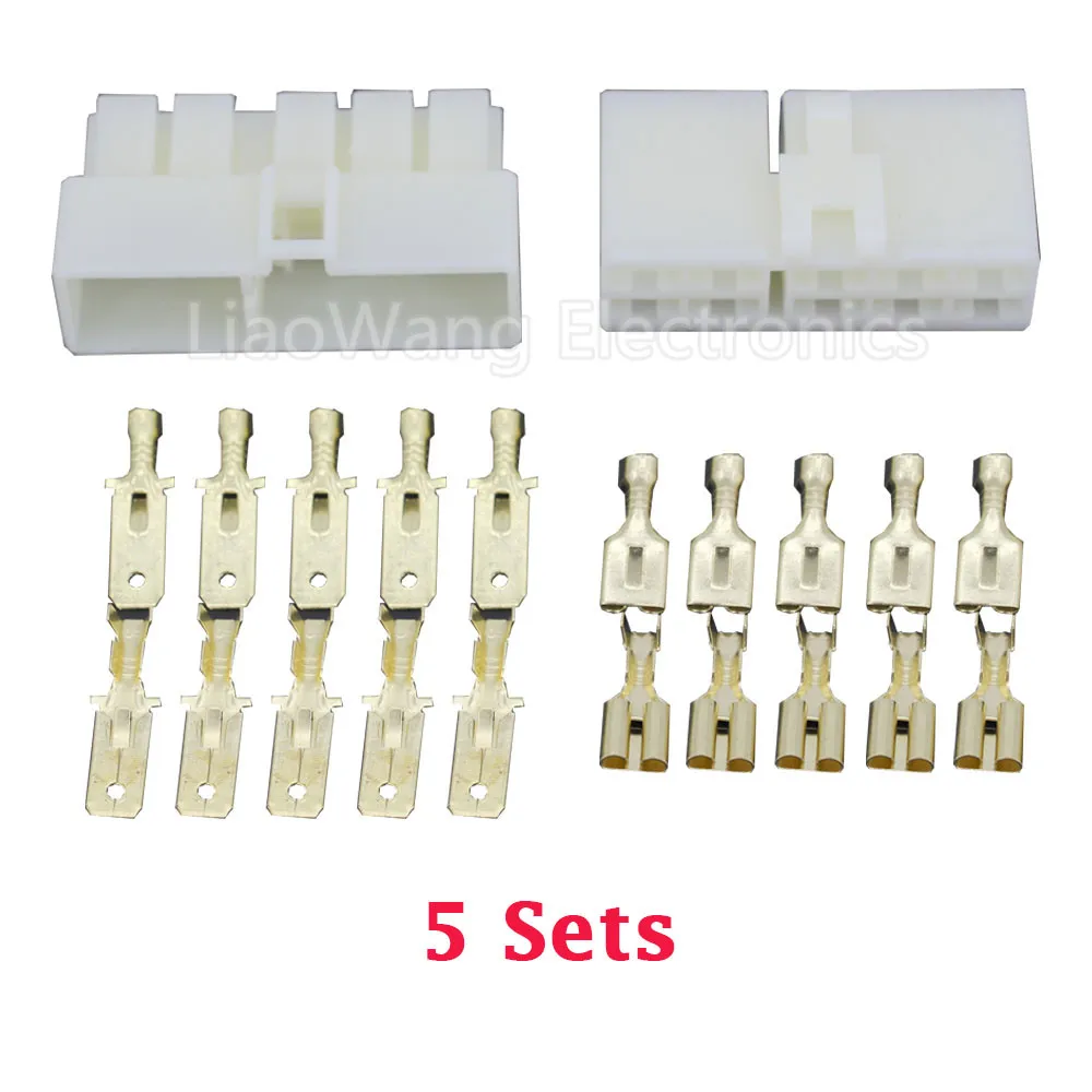 

5 Sets/kit All New 6 Pin/Way DJ7101-6.3 Electrical Wire Connectors Plug Male female Automobile Connector