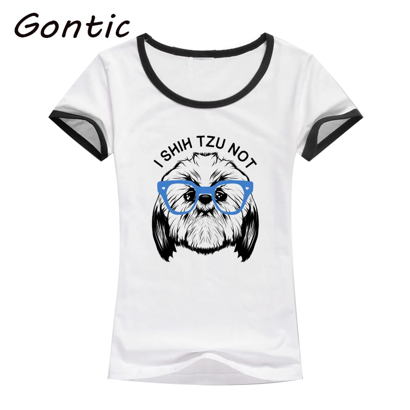FARTZILLA Harajuku плюс размер Лето 2019 футболка Женская Новое поступление Мода I Shih Tzu не