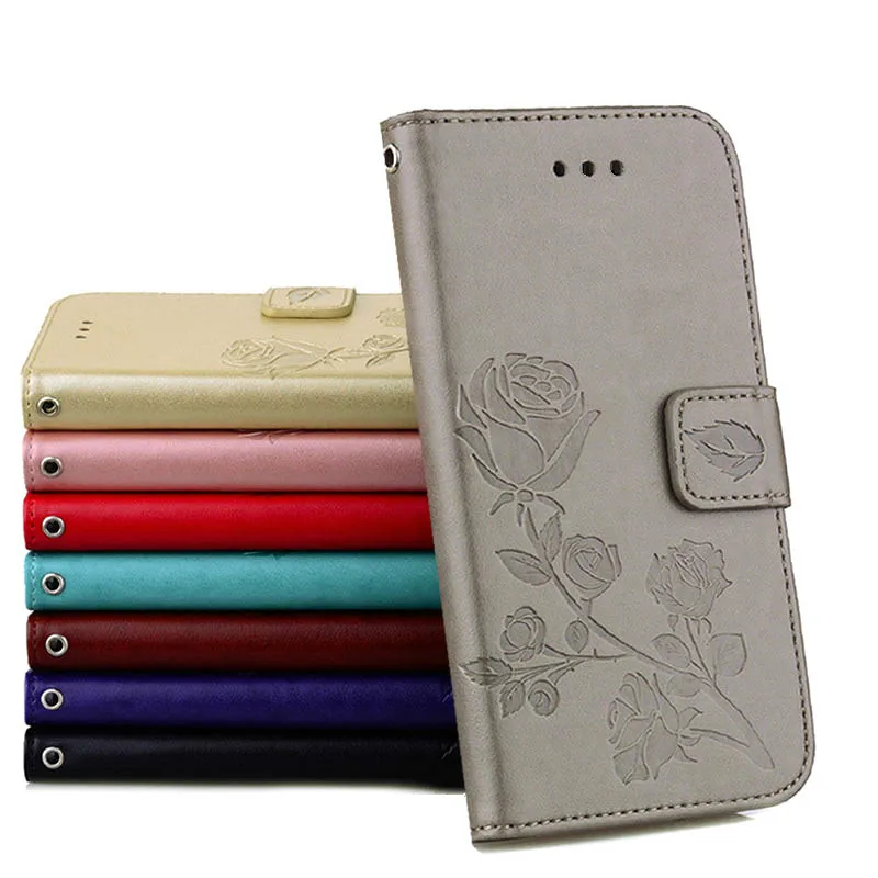 Роскошный кожаный чехол-книжка из искусственной кожи+ Чехлы-бумажники для samsung Galaxy S9 S8 плюс S7 S6 край S5 neo J3 J5 J7 Pro J1 A3 A5 grand prime - Цвет: Серый