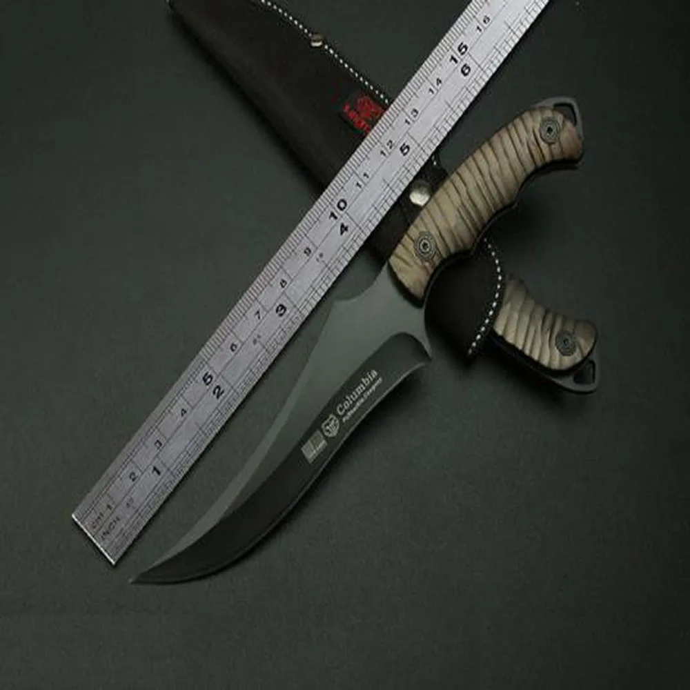 Columbia K 602 Straight Hunting Knife Tactical Camping Knife For