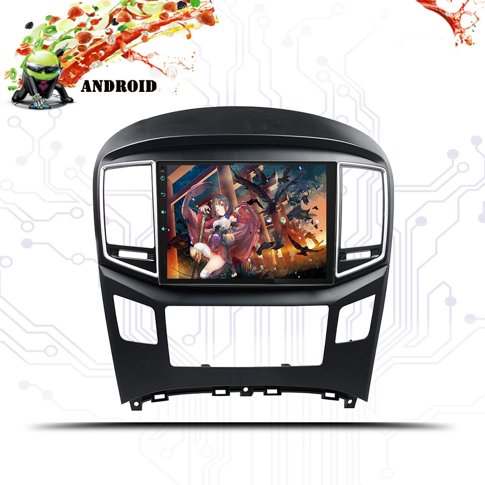 Cheap 9" 2 DIN 1024*600 Android 9.1 Octa Core Fit HYUNDAI H1,Grand Starex,Travel,H-1 Cargo,iLOAD 2016 - 2018 Car DVD Player GPS Radio 4