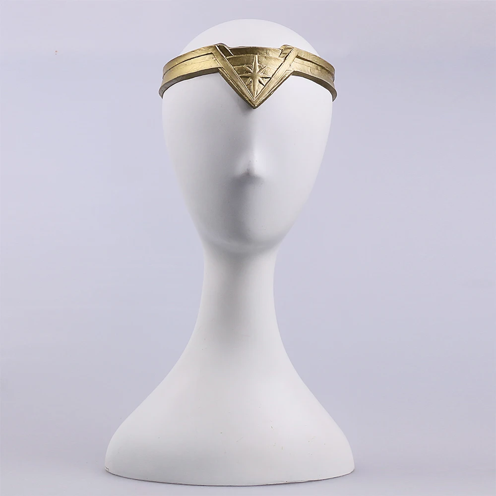 2017 Movie Wonder Woman Superhero Diana Prince Leather Headgear Metal Badge Cosplay Bronze Crown Band Headgear  Adult Woman (9)