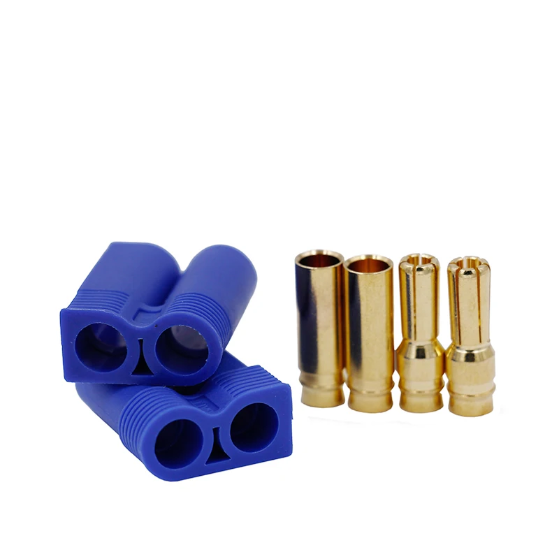 1 pair EC5 Type Battery Connector Gold Battery Connector Bullet Plug RC
