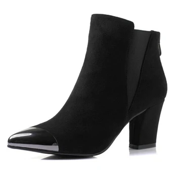 

Fashion Ankle Half Short Boots Women Snow Fashion Winter Warm Boot Footwear Shoes Woman High Heel Shoes Z115