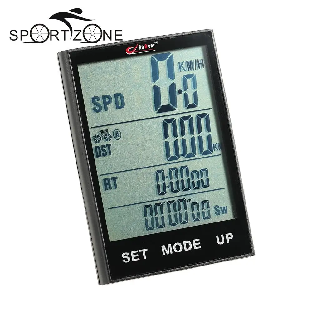 Large Screen Bike Computer Multifunctional Waterproof Bicycle Temperature Backlight Speedometer