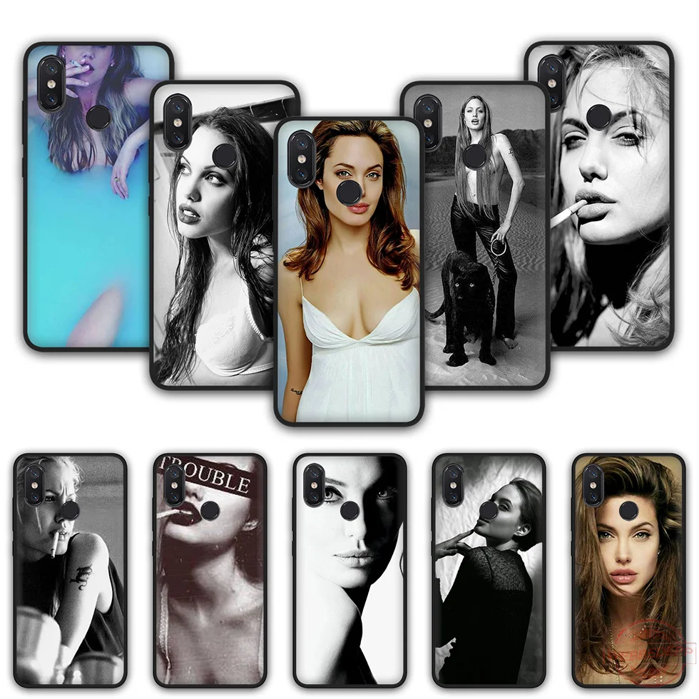WEBBEDEPP Angelina Jolie TPU чехол для телефона Xiaomi Mi 6 8 A2 Lite A1 F1 9 MAX 3 SE |